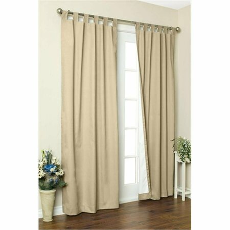 COMMONWEALTH HOME FASHIONS Thermalogic Insulated Solid Color Tab Top Curtain Pairs 54 in., Khaki 70292-153-758-54